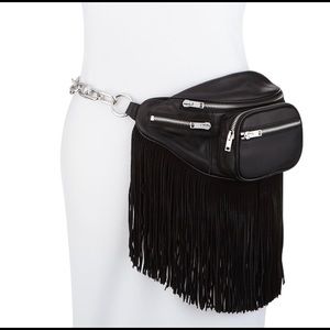 Attica Soft Small Belt Bag with Fringe Trim